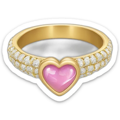 Cœur avec une bague sticker