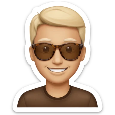 Smile with sunglasses sticker