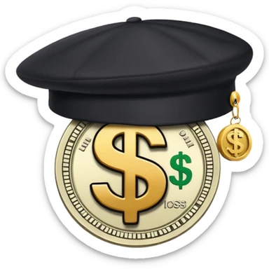 boné com simbolo de $ hype sticker