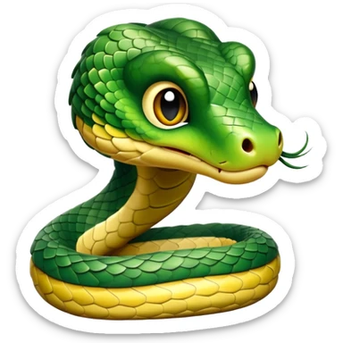 cute snake head sticker