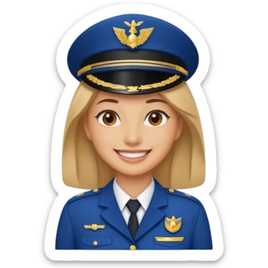 Women air hostess sticker