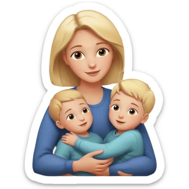 A loving mother holding her young child in her arms, warm natural light coming through a window, soft smile, emotional connection, candid moment, realistic photography, shallow depth of field, high resolution, warm tones
 sticker
