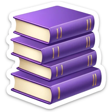 violet 3 books sticker