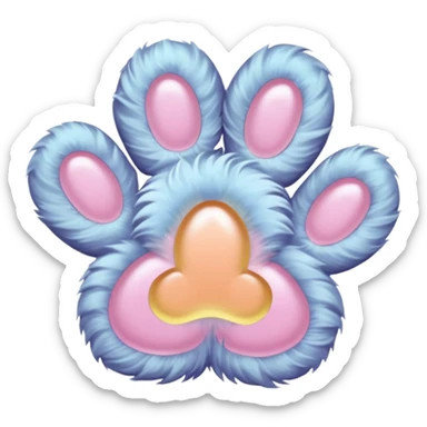 a very light pale pastel #ffbe8c pawprint sticker
