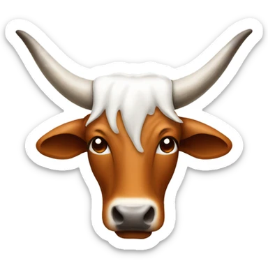 Texas Longhorn with tears sticker