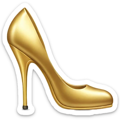 gold high heel sticker
