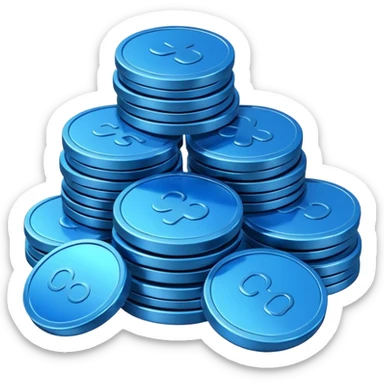blue coins credit pack sticker