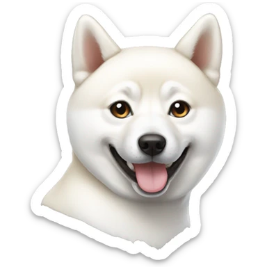 White Shiba sticker