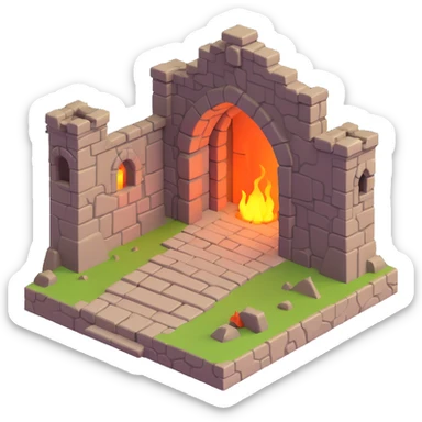 dungeon with another different monster sticker