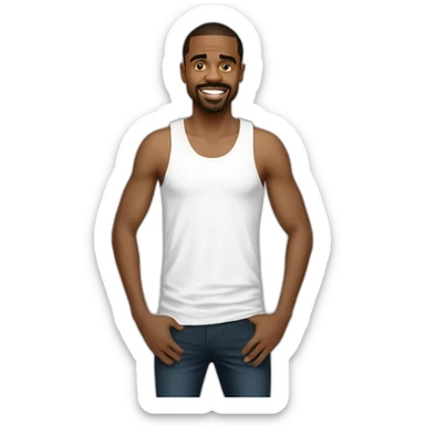 lil Duval, white tank top sticker