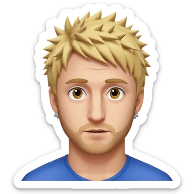 Logan Paul with a short beard and spiky hair sticker