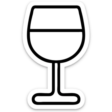 wine glass sticker