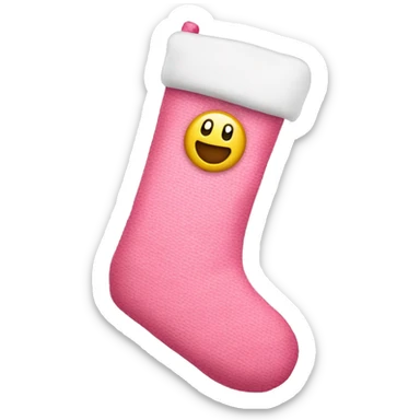 link pink christmas stocking sticker