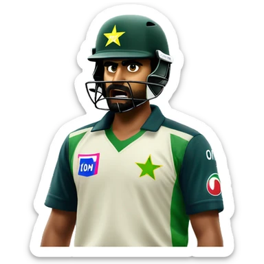 Babar Azam angry sticker