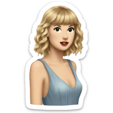 Taylor Swift during her evermore era sticker