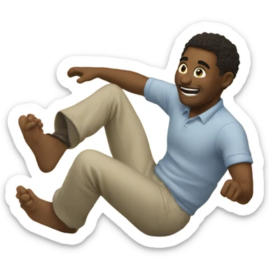 Giggling and kicking my feet  sticker