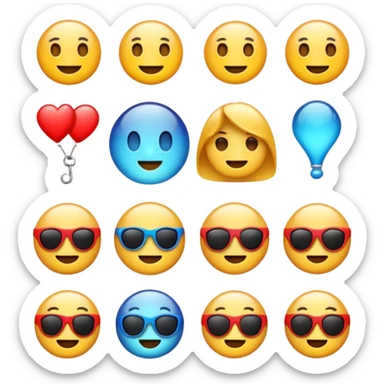 Cool emojis hi de do tum sticker