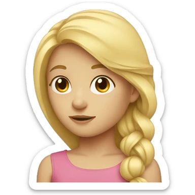 blond Girl hold on sticker