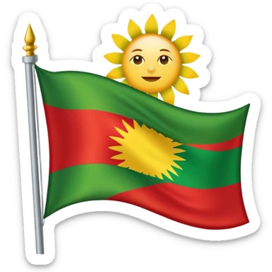 Kurdish flag sticker