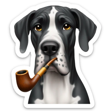 great dane smoking pipe sticker