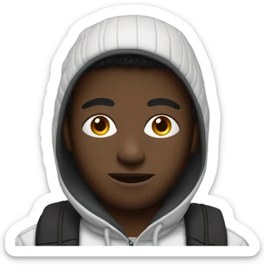 black boy with a ski mask sticker