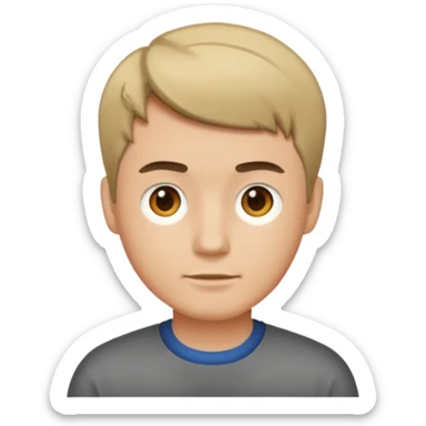 man with short hair medium tone sticker