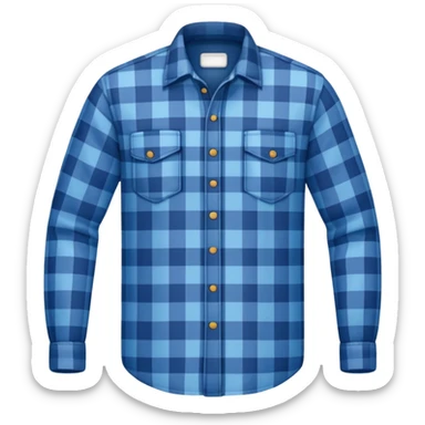 blue lumberjack shirt sticker