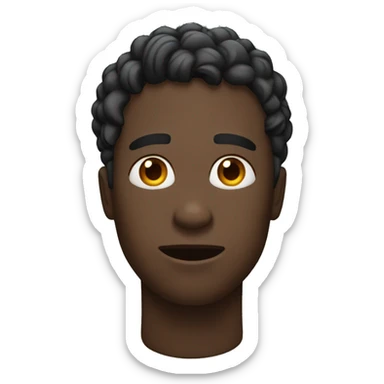 suprised black man hands on his head sticker