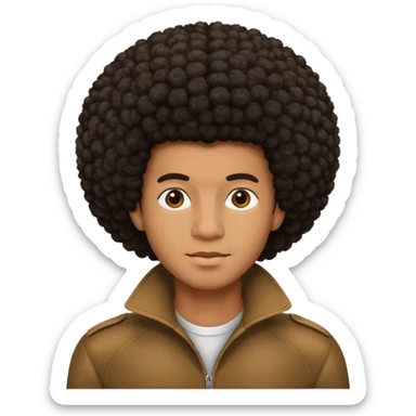 Black men hairstyle afro sticker