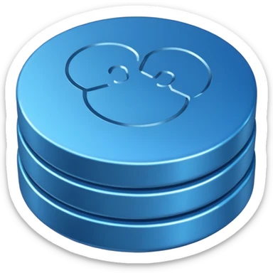 blue coins credit in a package sticker