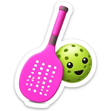 Pickleball paddle pink sticker