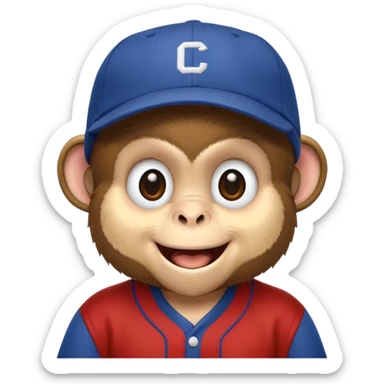 monkey with caps sticker