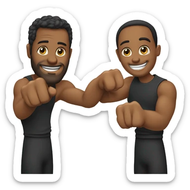 The 👍 and ✊ emojie together. But the Thumb is being pulled out of the fist. And it should be vertical orientation  sticker