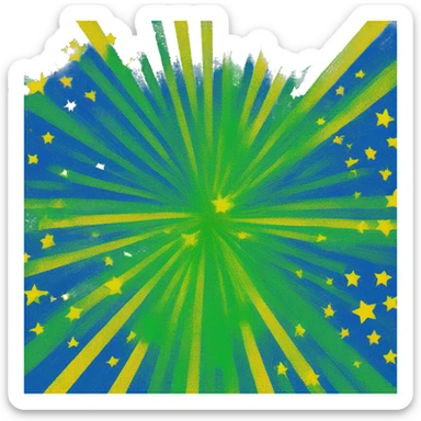 Make a flag with e colour blue left yellow in the middle and green right  sticker