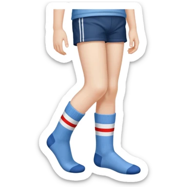 Younger kid sock over leg sticker