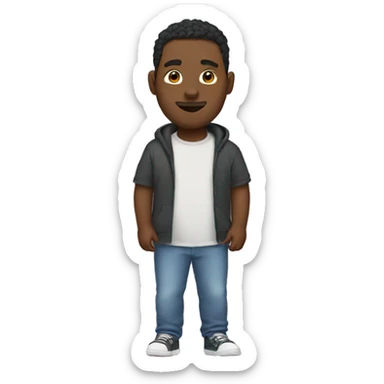 Guy wearing over sized tee sticker