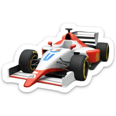 F1 car with rocket boosters sticker