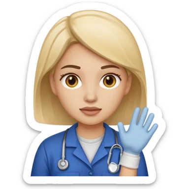 A female employee who has a major injury needs to report it. sticker