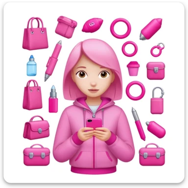 girl everything pink sticker