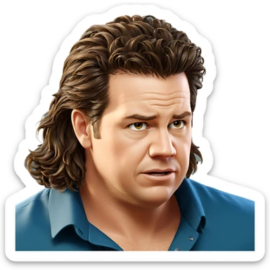 portrait of a young man sticker