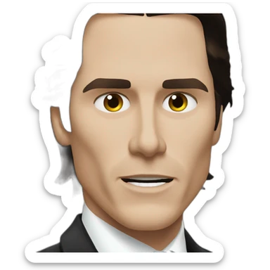 Christian Bale American Psycho sticker