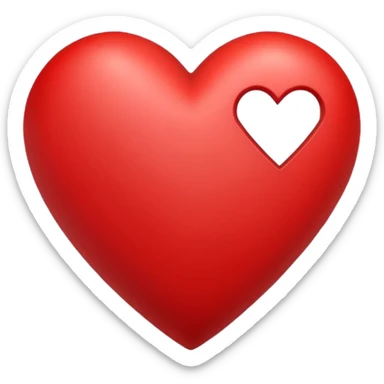 A heart and a triangle in the middle of the heart sticker