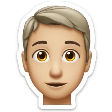 Carita tierna con ojos llorosos sticker