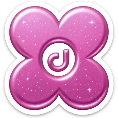 glitter pink simbolo Douyin sticker