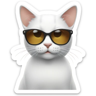 Cat with sunglasses sticker
