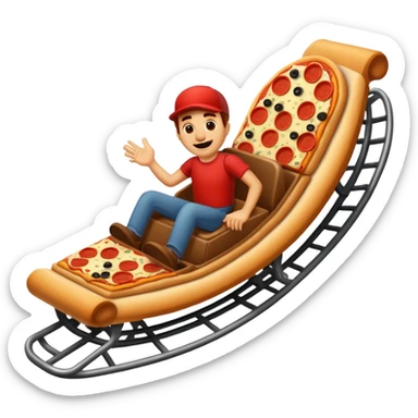 Pizza roller-coaster  sticker