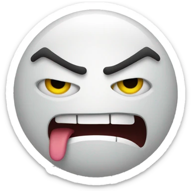 angry and happy face sticker