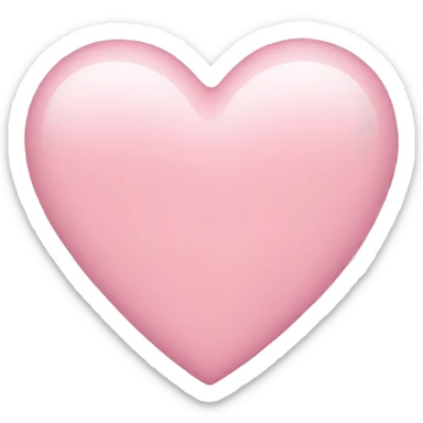 light pink heart sticker