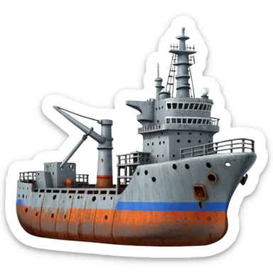 generate a realistic russian ship sticker