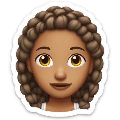 Mixed girl with earing and braids sticker